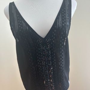 BEBE Beaded V-Neck Bodysuit